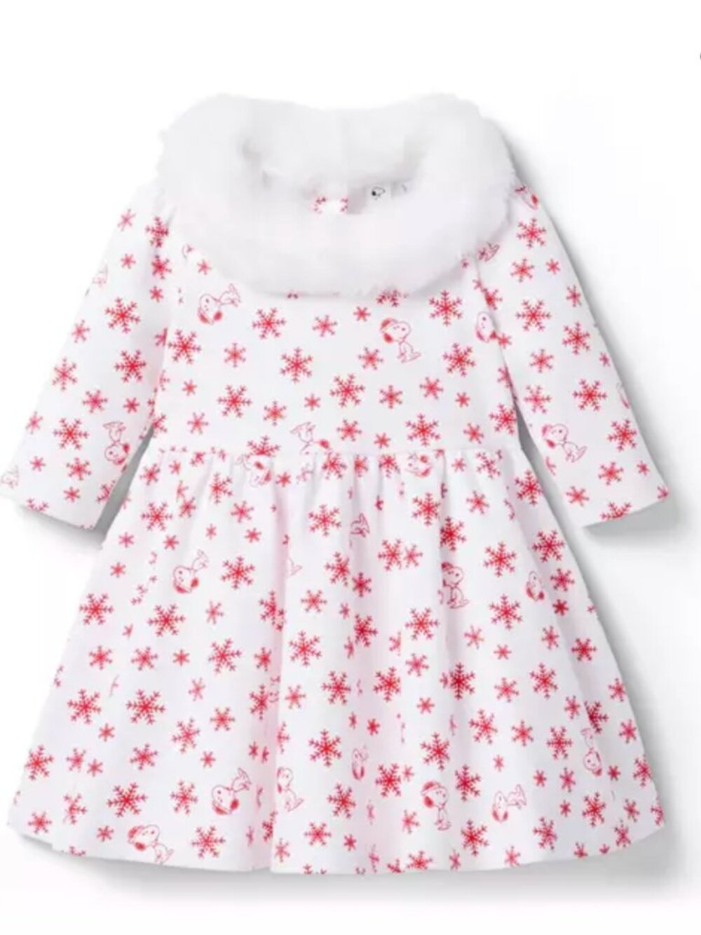 Janie and Jack Girls PEANUTS Snoopy Snowflake Dress Size 4 Christmas Holiday